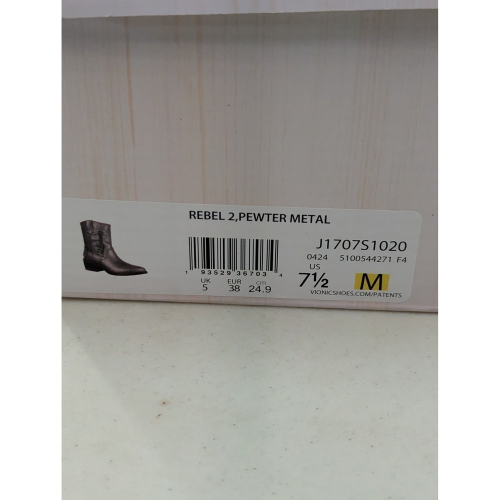 NIB Blowfish Malibu Rebel 2 Pewter Metallic Western Boots Embroidered Sz 7.5 - Picture 4 of 11